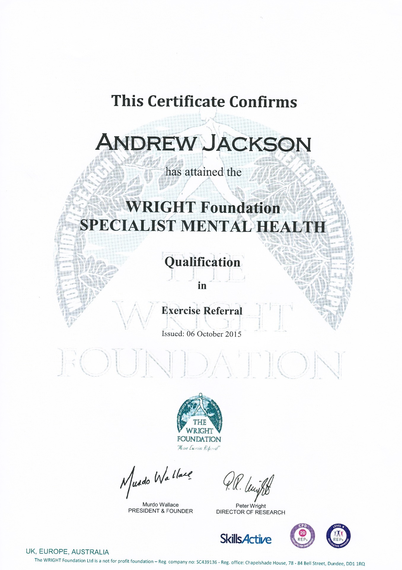 Personal Training Level 4 Specialist Mental Health Qualification 